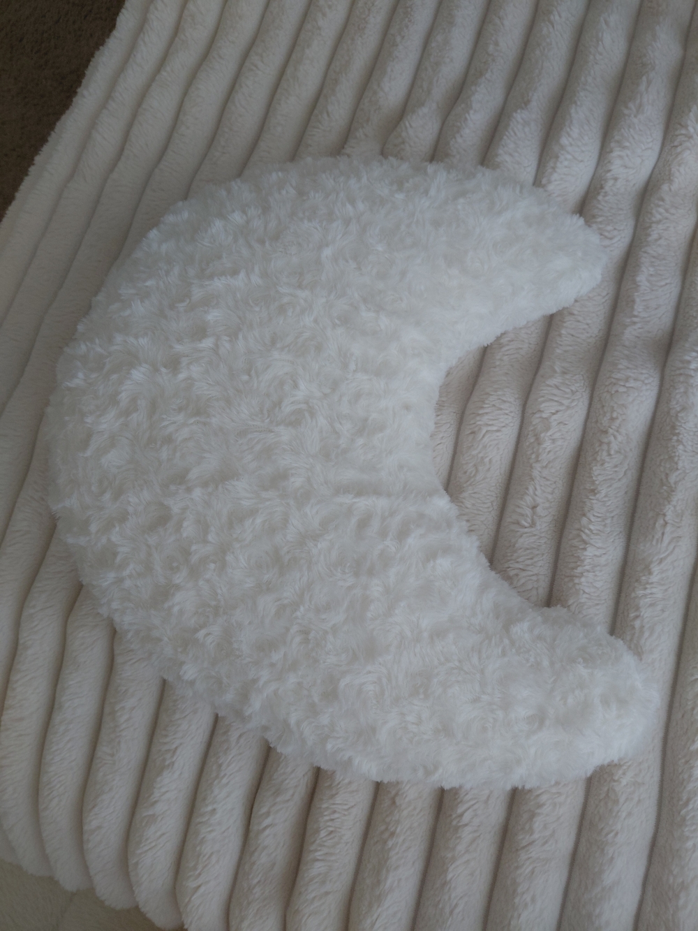 Othr Cream Crescent Moon Plush Pillow
